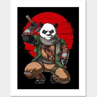 Panda Bear Ninja Samurai Posters and Art